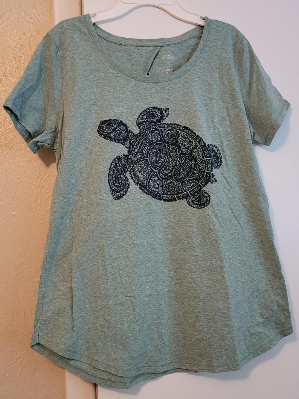 Sea Turtle Graphic Tee in Sage Green